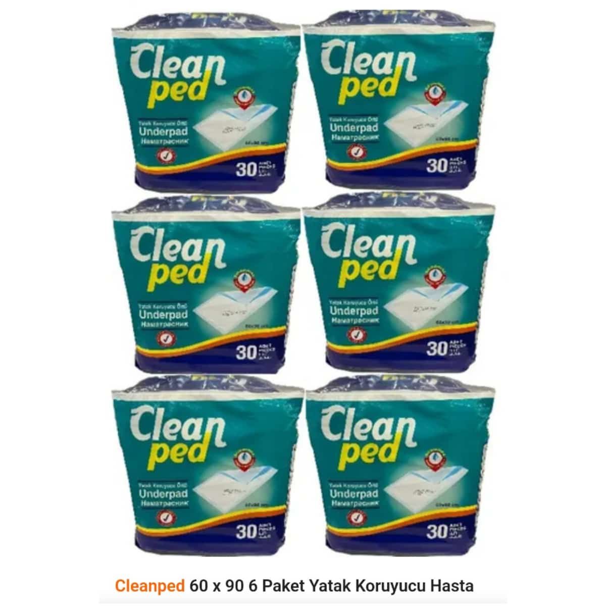 Cleanped Yatak Koruyucu Örtüsü 60X90 cm(30'Lu 6-Paket)
