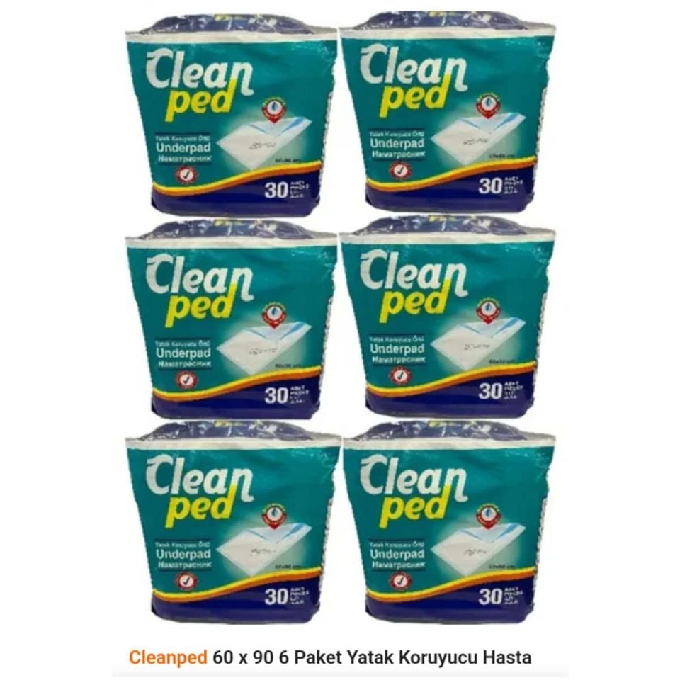 Cleanped Yatak Koruyucu Örtüsü 60X90 cm(30'Lu 6-Paket)