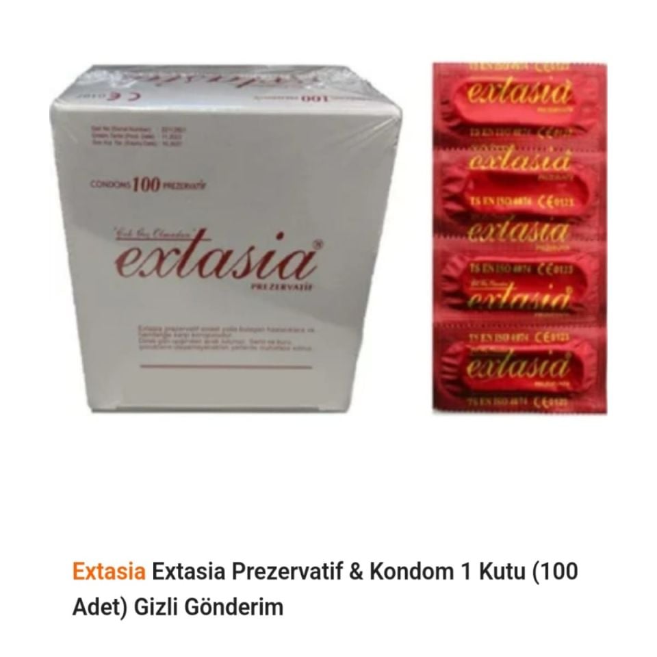 Extasia Prezervatif Kondom 1 Kutu 100 'lü Paket