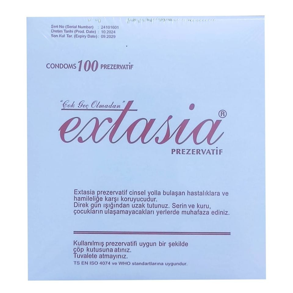 Extasia Prezervatif & Kondom 100'lü ( 2-Kutu)