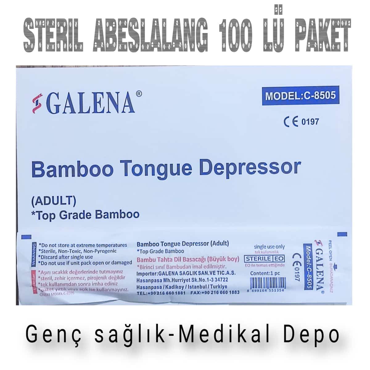 Steril Abeslang 100'lü-Paket(Galena)