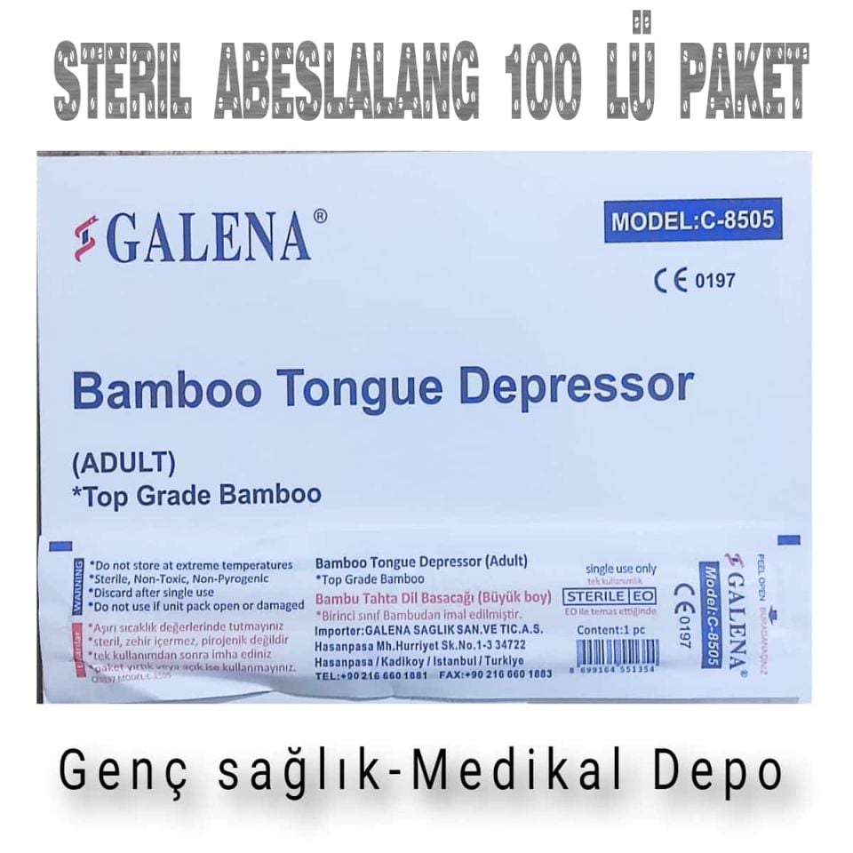 Steril Abeslang , Dil basacağı 100'lü-Paket (Galena)