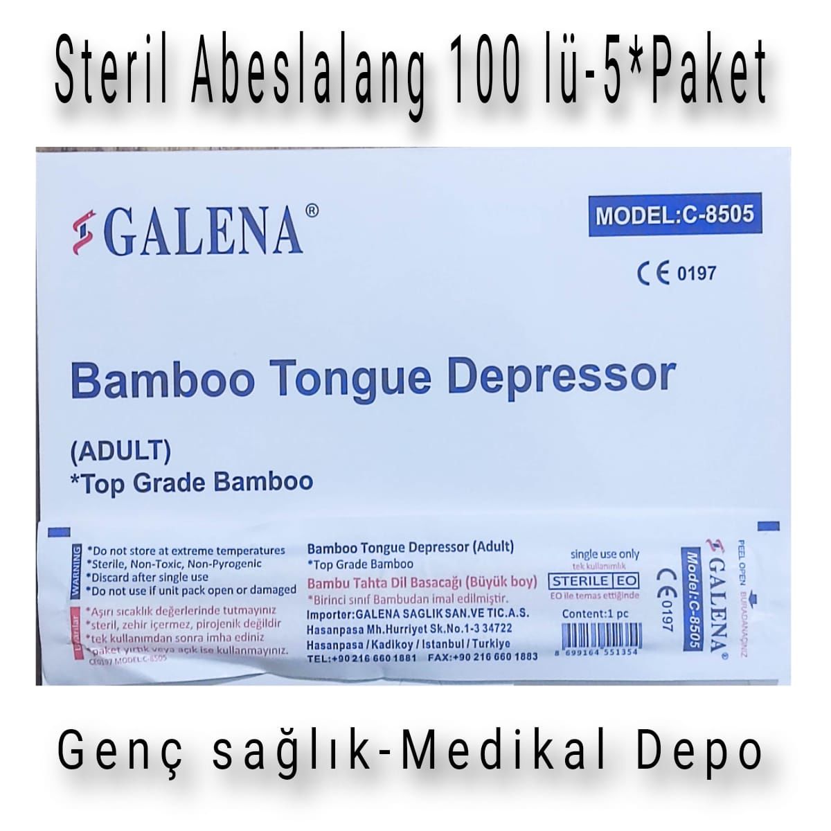 Steril Abeslang 100'lü- 5 Paket(Galena)