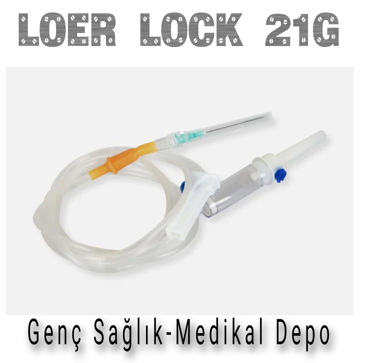 Steril,Infüzyon Serum Seti 21G Iğne loer lock(mdg-25'li-Paket)