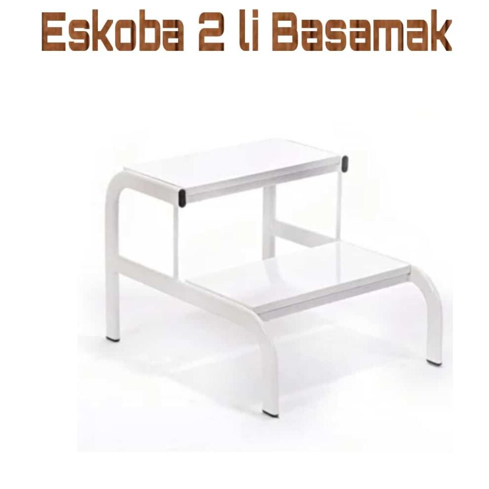 Eskoba 2’li Basamak Metal Gövdeli Ahşap