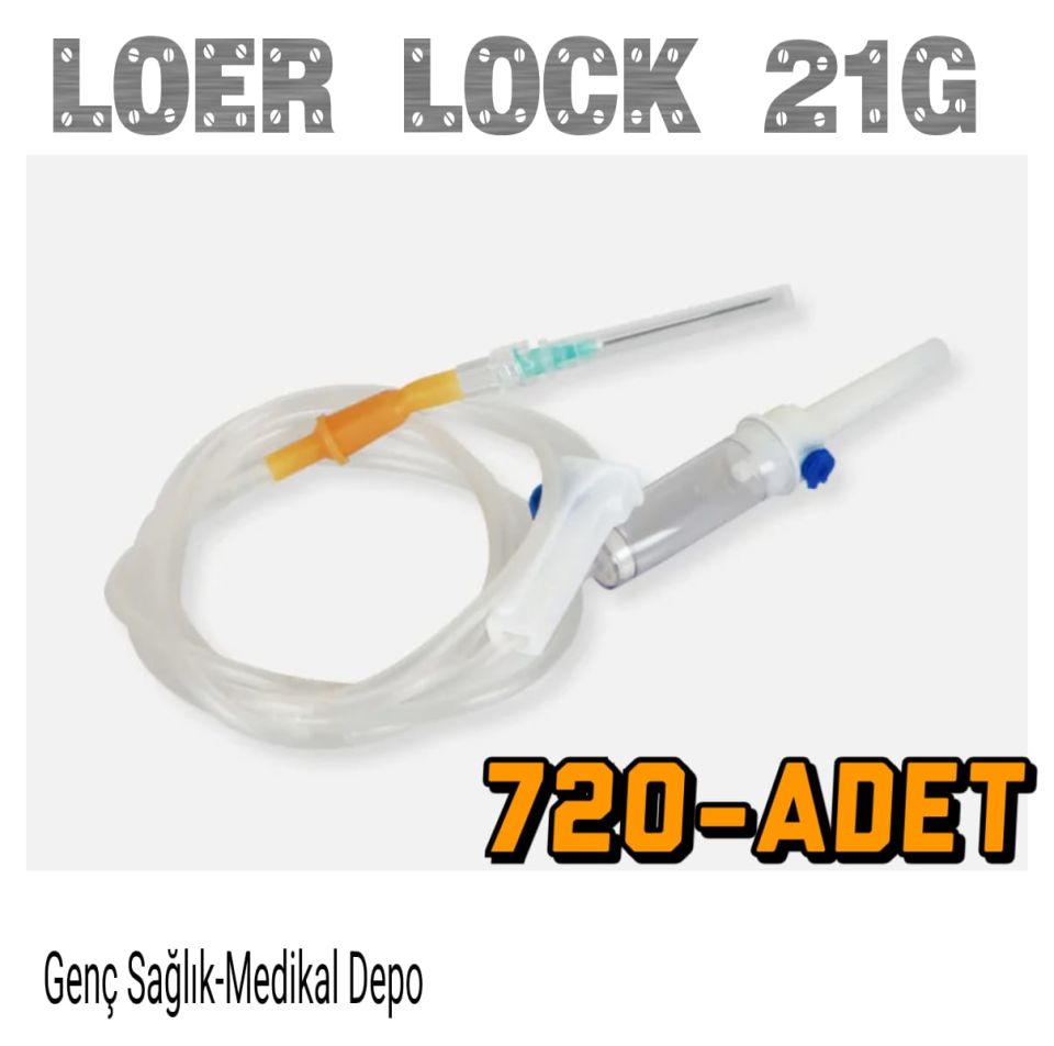 Steril,Infüzyon Serum Seti 21G Iğne loer lock(mdg-1 koli )720-Adet