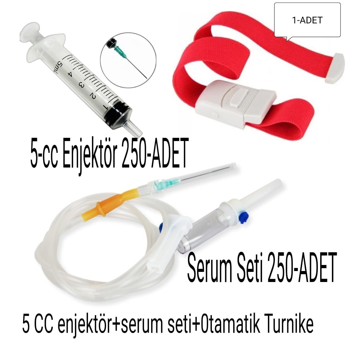 Serum Seti Luer Lock(5 cc Enjektör)Otamatik Turnike