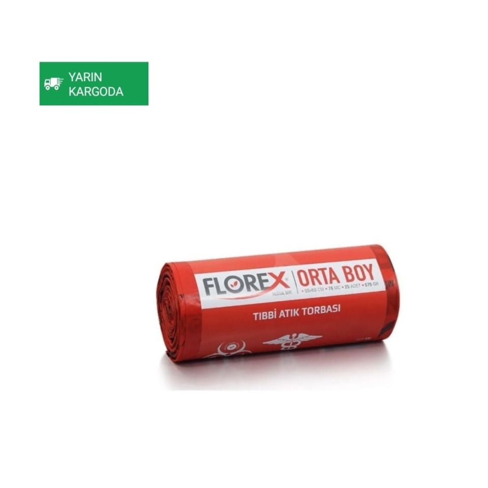 Tıbbi Atık Poşeti Küçük Boy (55x60 Cm) Florex