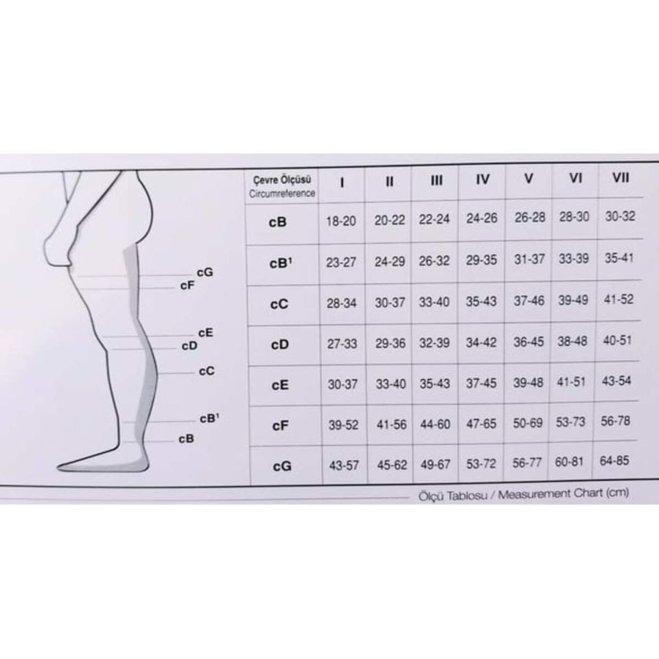 Dizaltı Burnu Kapalı VARİSOCKS Varis Çorabı CCL-2