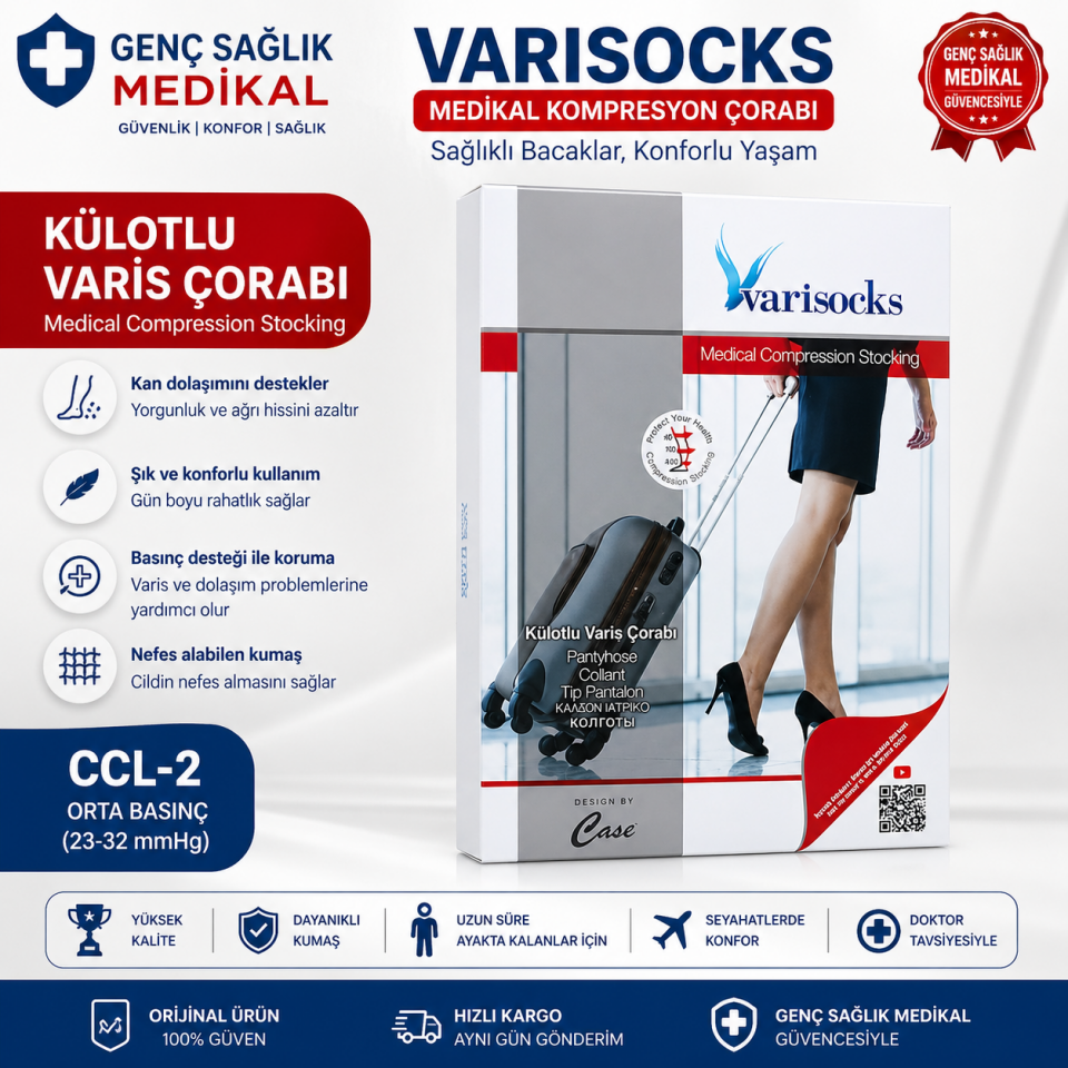 Varisocks Külotlu Burnu Açık Varis Çorabı CCL-2