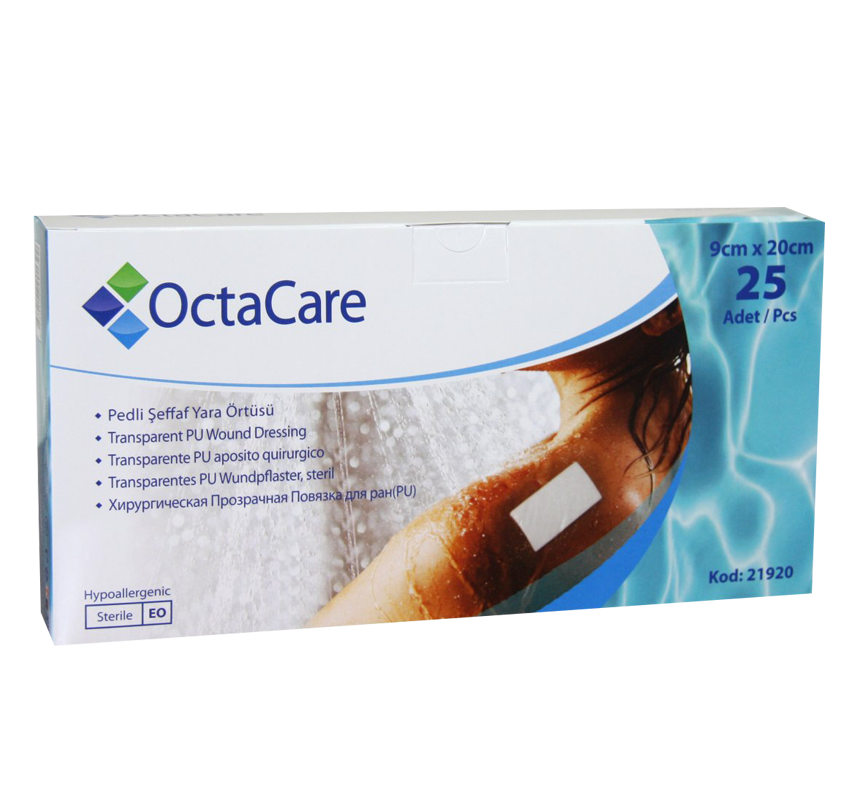 Pedli Şeffaf (10'lu) Pu Film Yara  Örtüsü OCTACARE