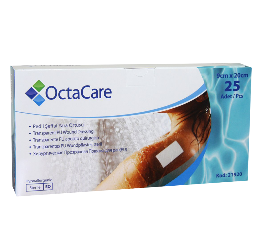 Pedli Şeffaf (10'lu) Pu Film Yara  Örtüsü OCTACARE
