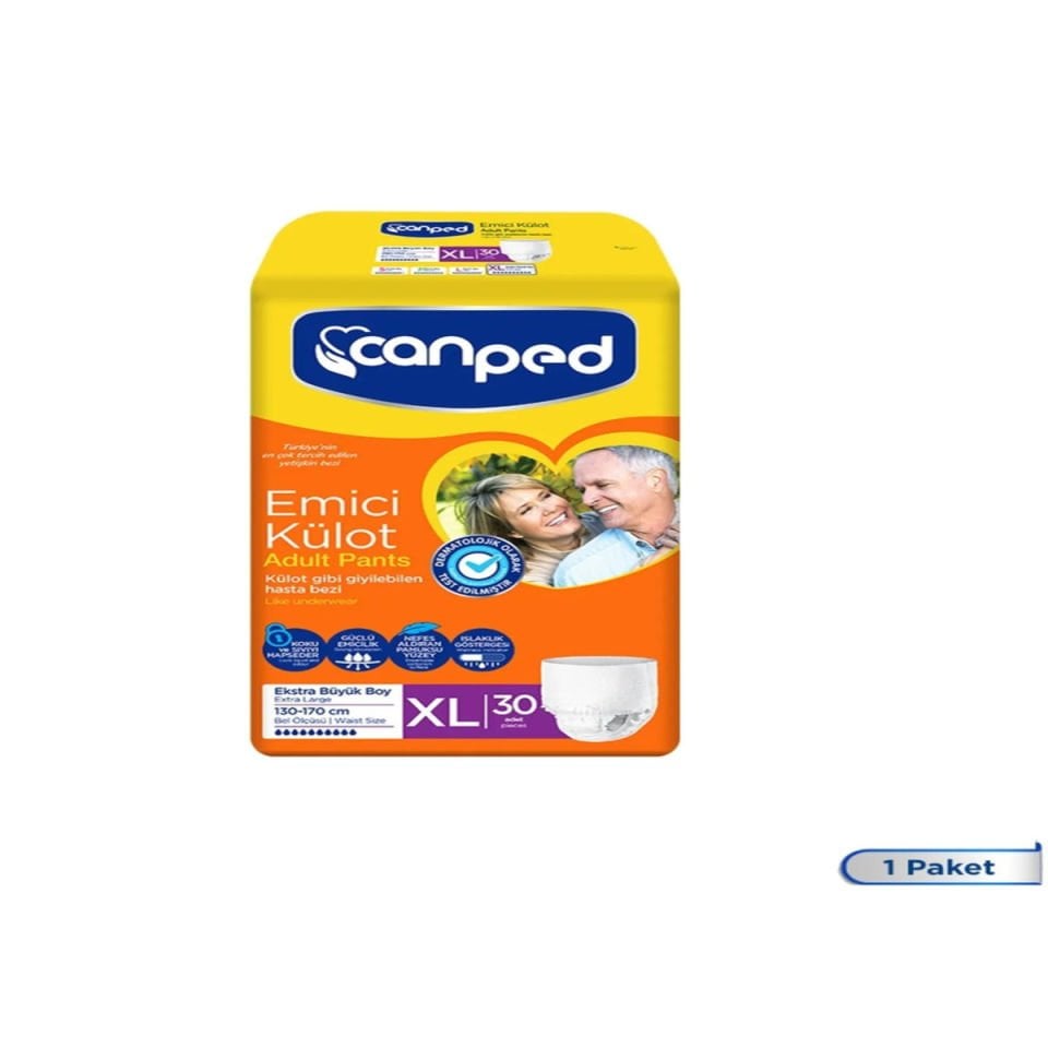 CANPED EMİCİ KÜLOT HASTA BEZI 30`LU