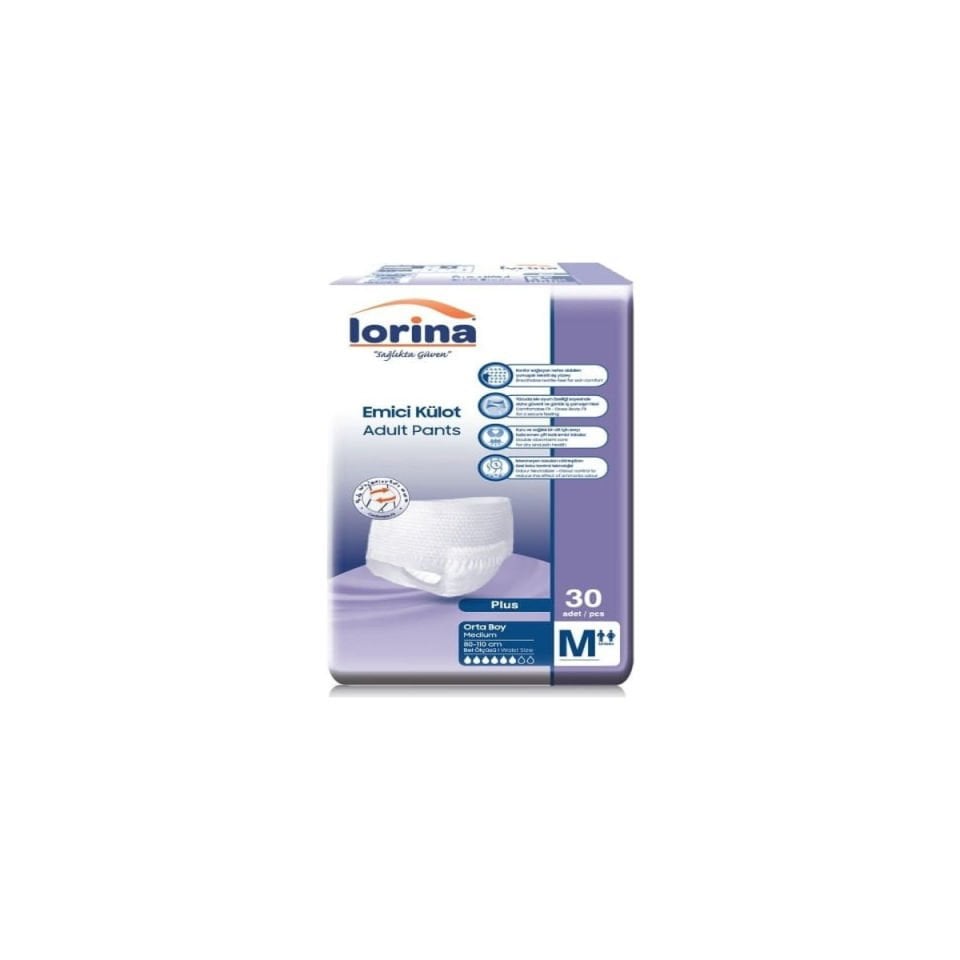LORİNA EMİCİ KÜLOT HASTA BEZİ 30 LU