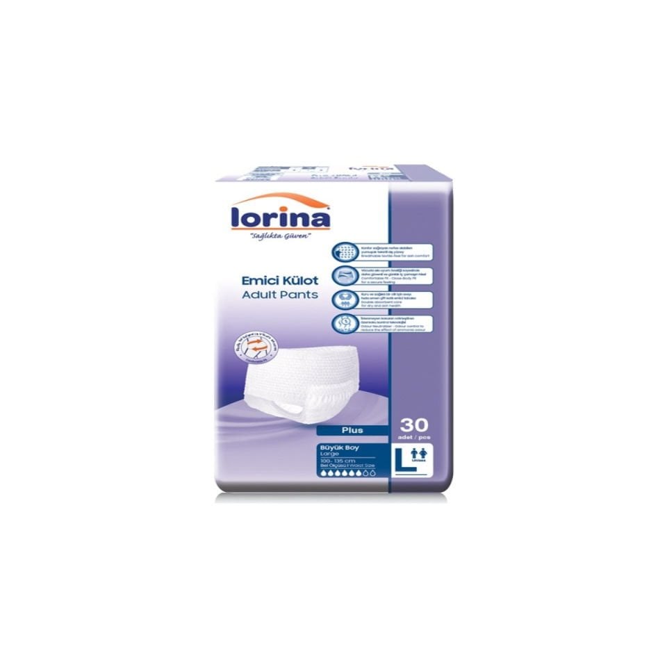 LORİNA EMİCİ KÜLOT HASTA BEZİ 30 LU