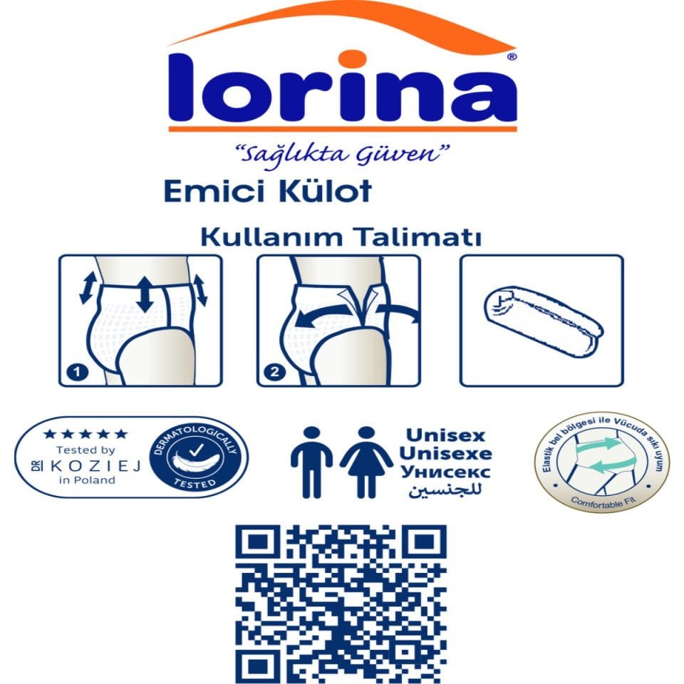 LORİNA EMİCİ KÜLOT HASTA BEZİ 30 LU